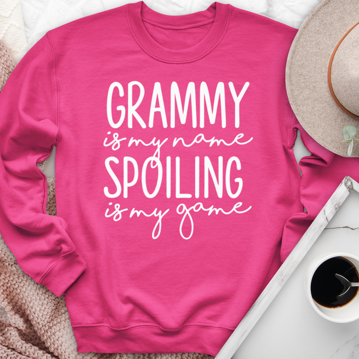 Grammy Is My Name Spoiling Is My Game Crewneck