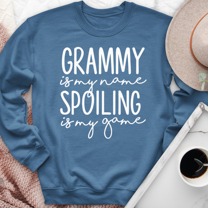 Grammy Is My Name Spoiling Is My Game Crewneck