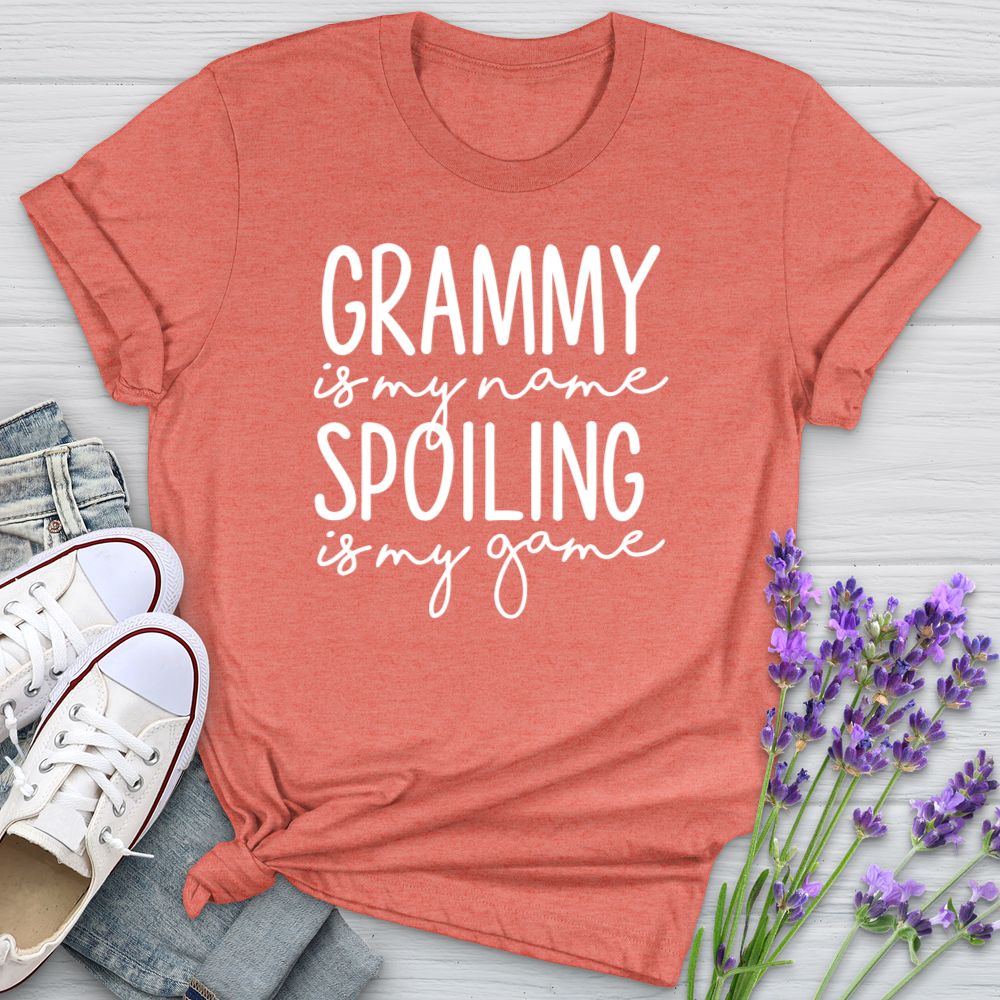 Grammy Is My Name Spoiling Is My Game Softstyle Tee