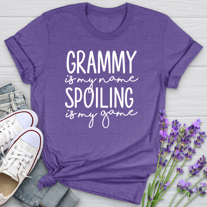 Grammy Is My Name Spoiling Is My Game Softstyle Tee