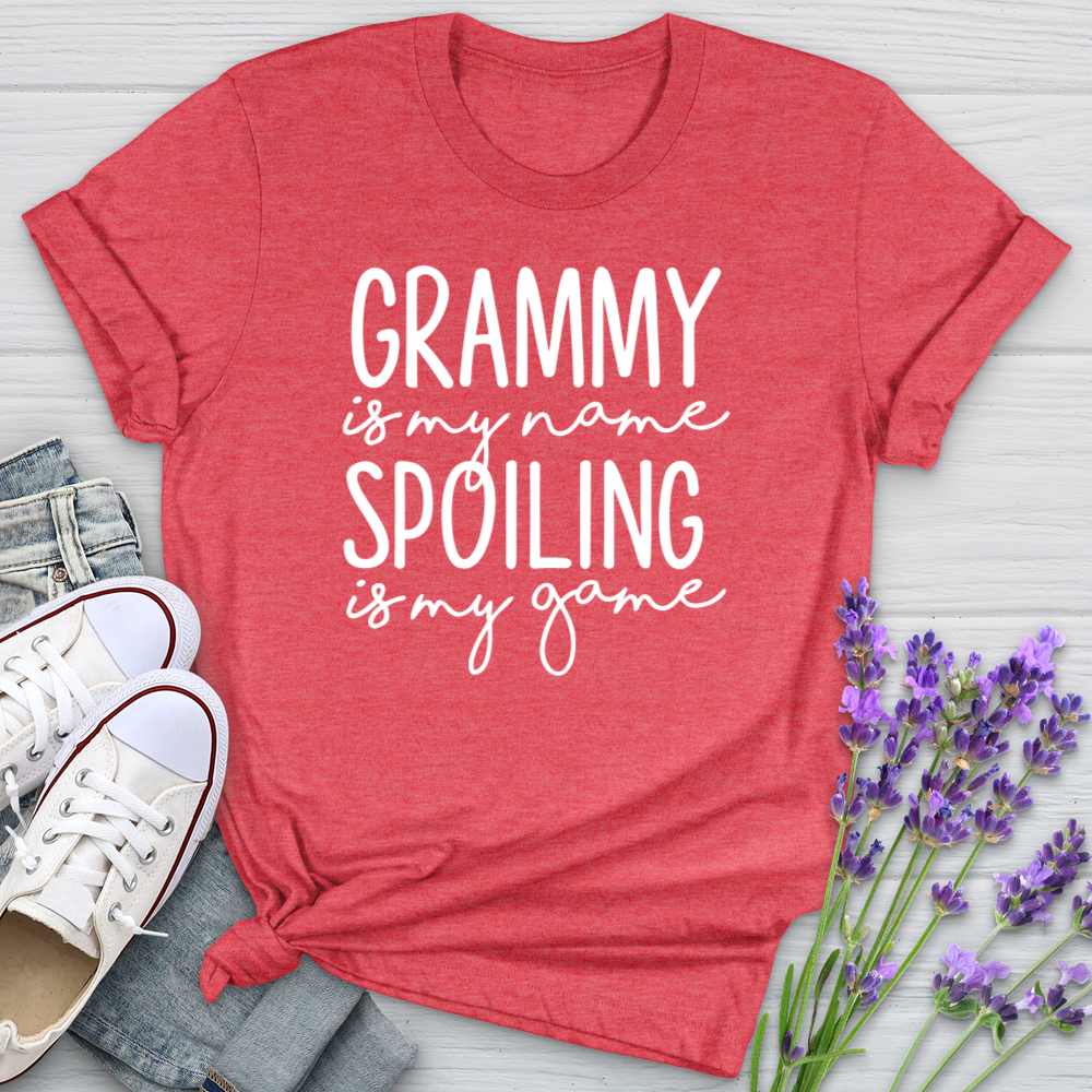 Grammy Is My Name Spoiling Is My Game Softstyle Tee