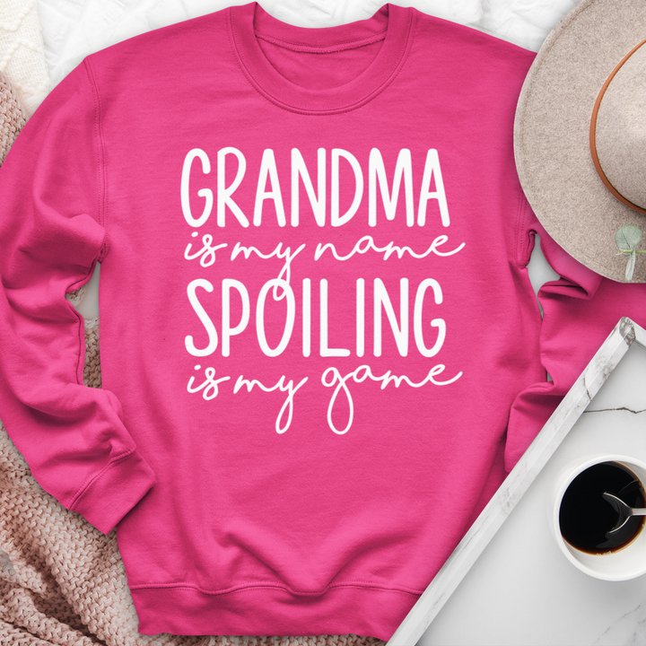 Grandma Is My Name Spoiling Is My Game Crewneck