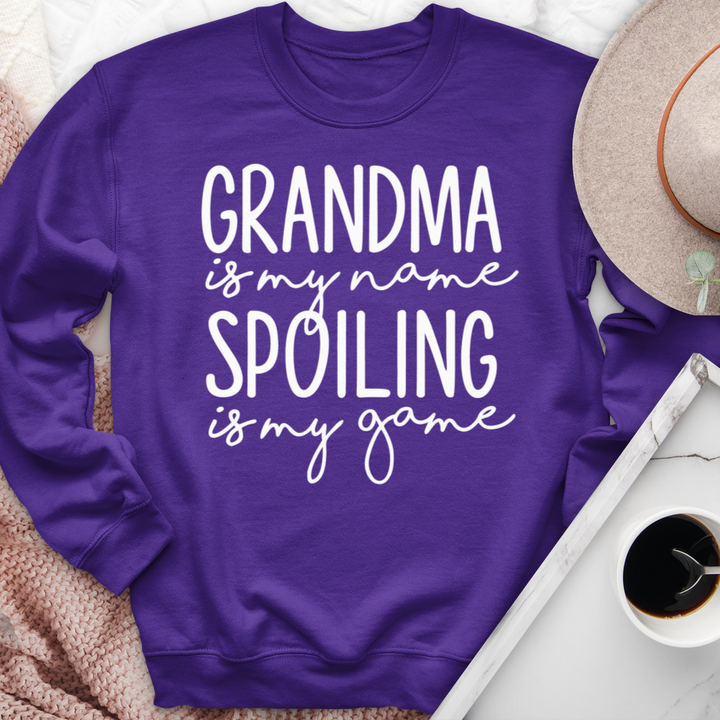 Grandma Is My Name Spoiling Is My Game Crewneck