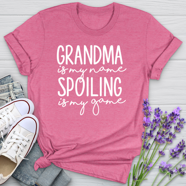 Grandma Is My Name Spoiling Is My Game Softstyle Tee