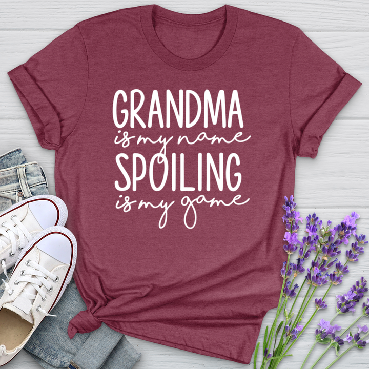 Grandma Is My Name Spoiling Is My Game Softstyle Tee