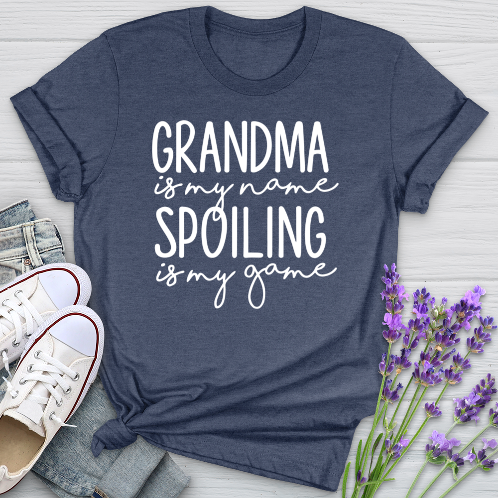 Grandma Is My Name Spoiling Is My Game Softstyle Tee