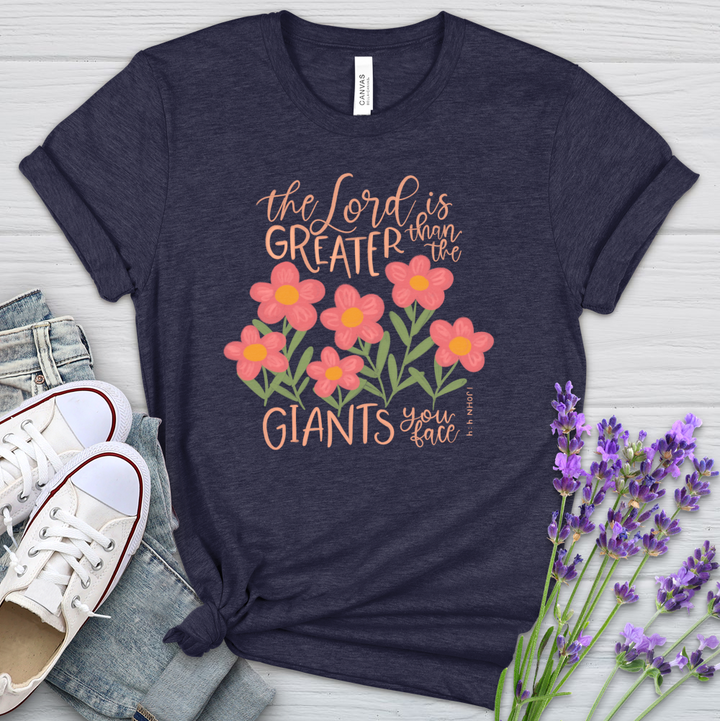 Greater Than The Giants You Face Heathered Tee
