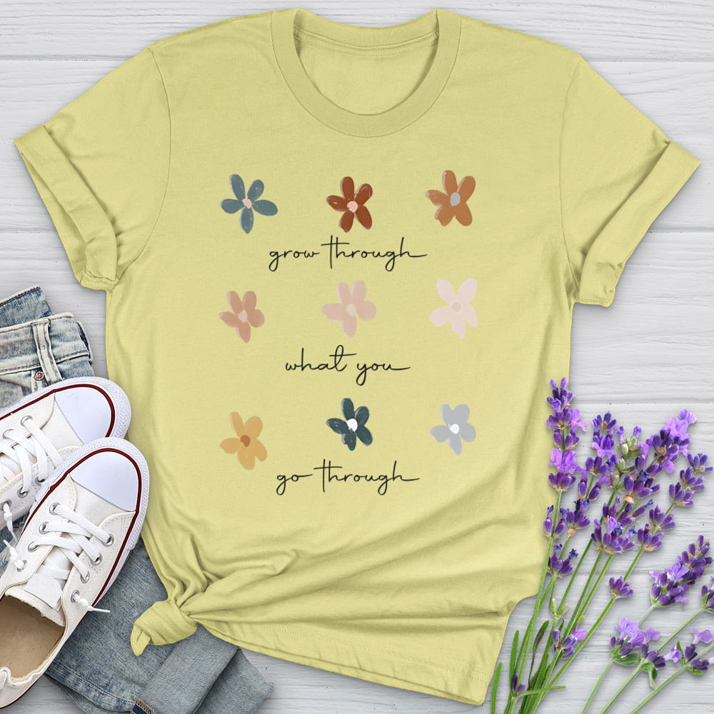 Grow Through Flower Pattern Softstyle Tee