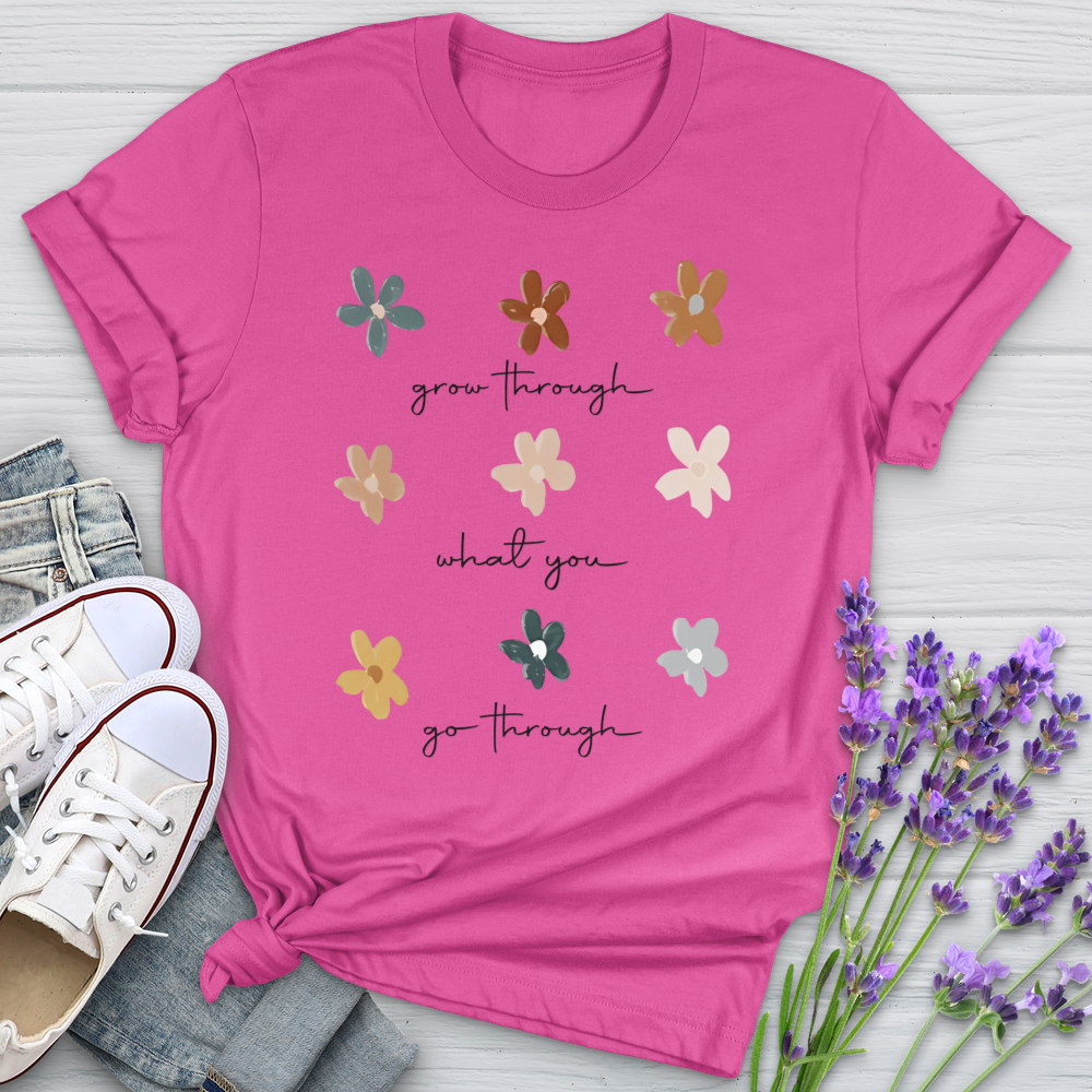 Grow Through Flower Pattern Softstyle Tee