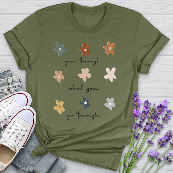 Grow Through Flower Pattern Softstyle Tee