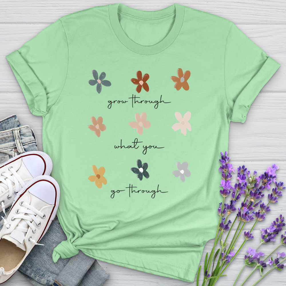 Grow Through Flower Pattern Softstyle Tee