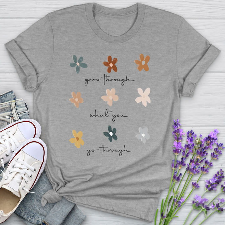 Grow Through Flower Pattern Softstyle Tee