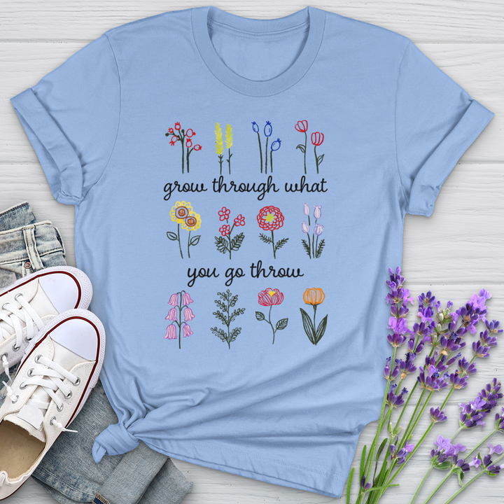 Grow Through Garden Pattern Softstyle Tee