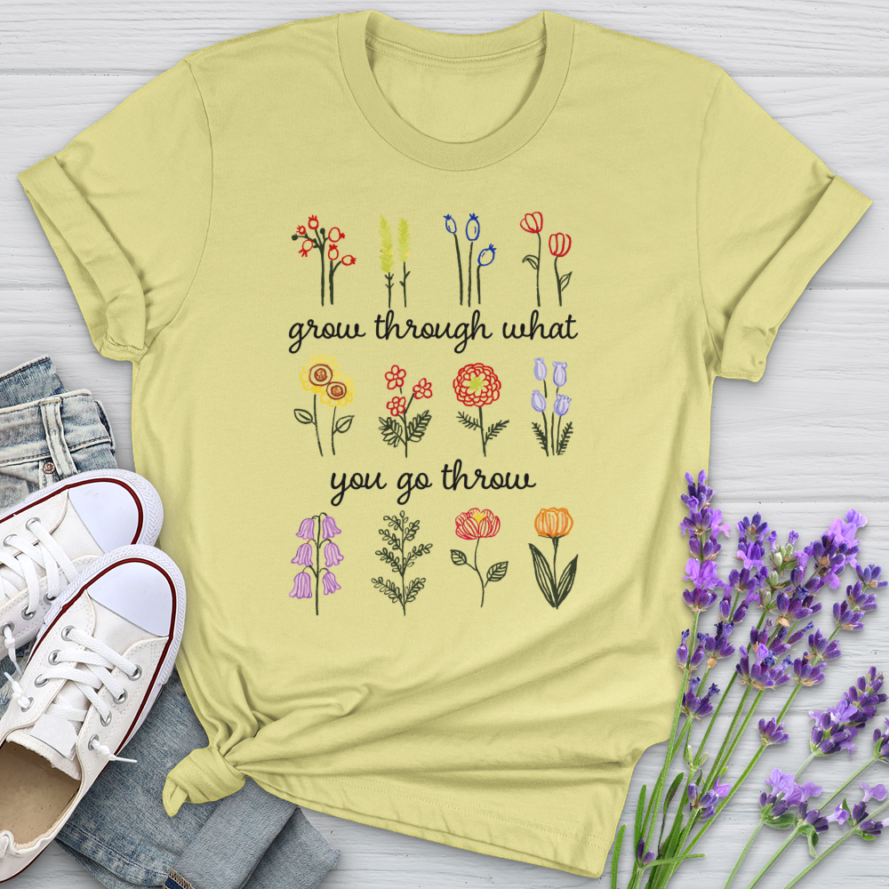 Grow Through Garden Pattern Softstyle Tee