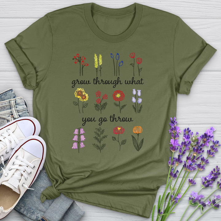 Grow Through Garden Pattern Softstyle Tee