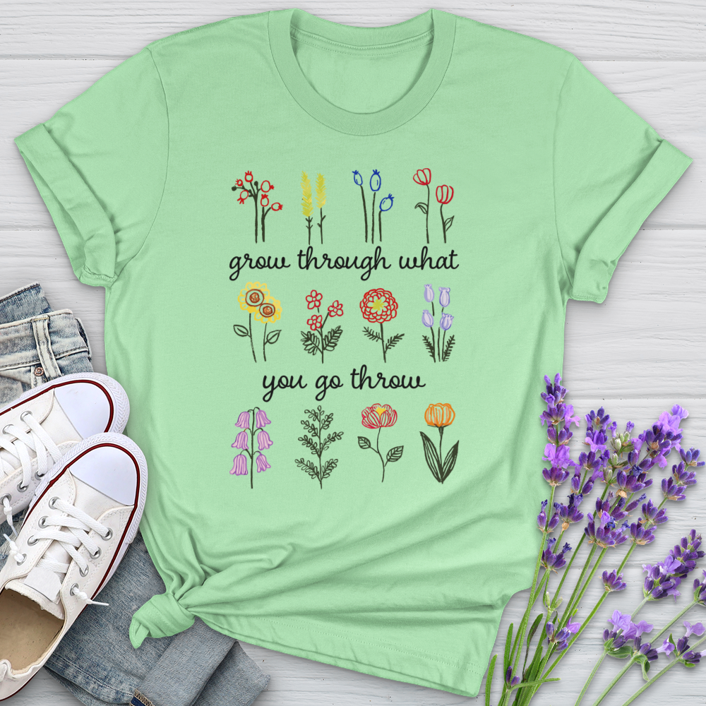 Grow Through Garden Pattern Softstyle Tee