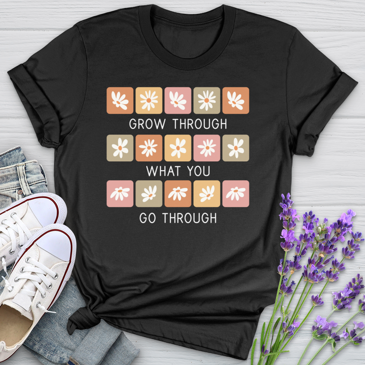 Grow Through Retro Daisies Softstyle Tee