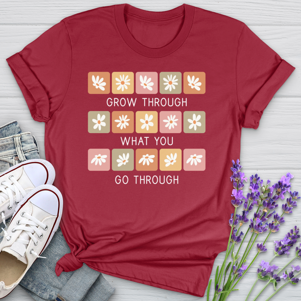 Grow Through Retro Daisies Softstyle Tee