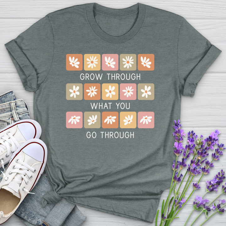 Grow Through Retro Daisies Softstyle Tee