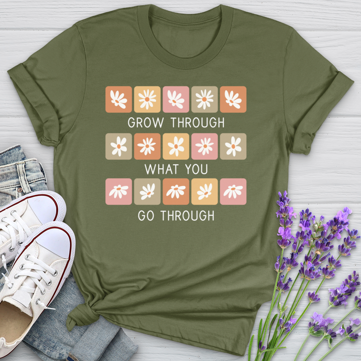 Grow Through Retro Daisies Softstyle Tee