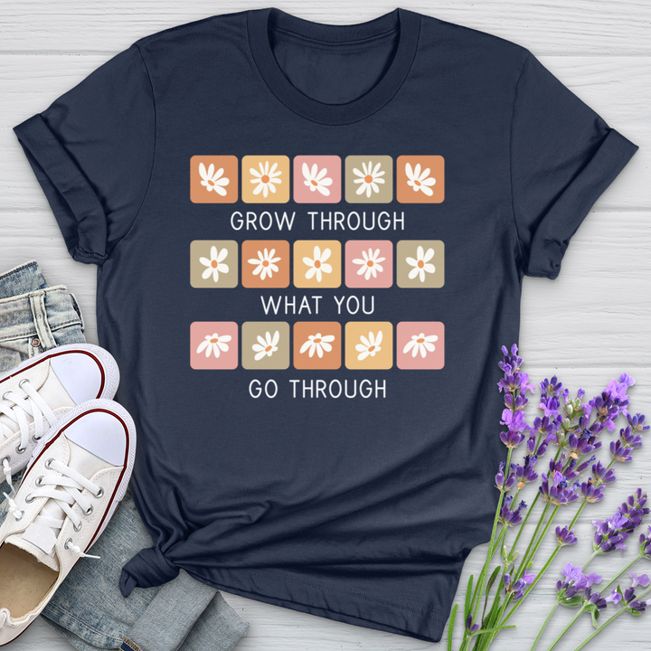 Grow Through Retro Daisies Softstyle Tee