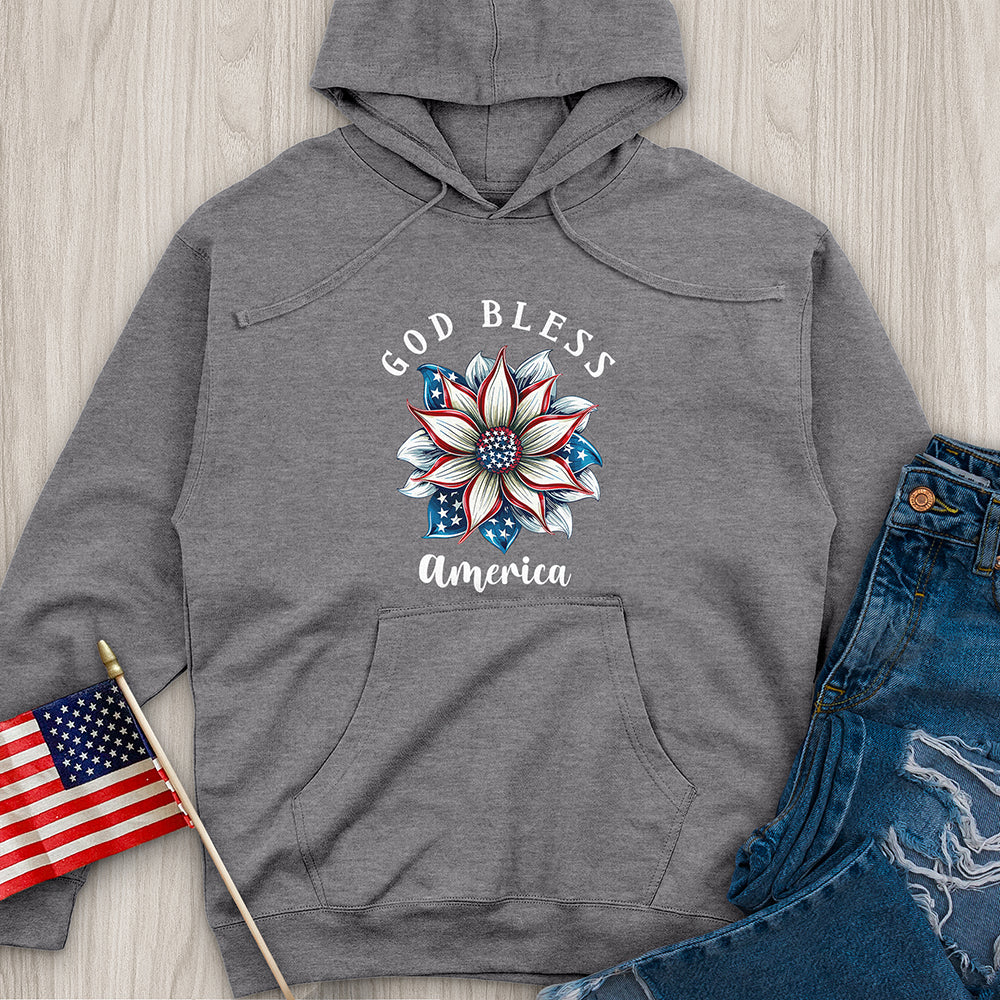 Patriotic Bloom Unity Midweight Hooded Sweatshirt