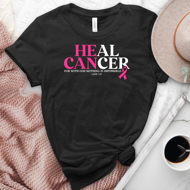 He Can Breast Cancer Awareness Heathered Tee