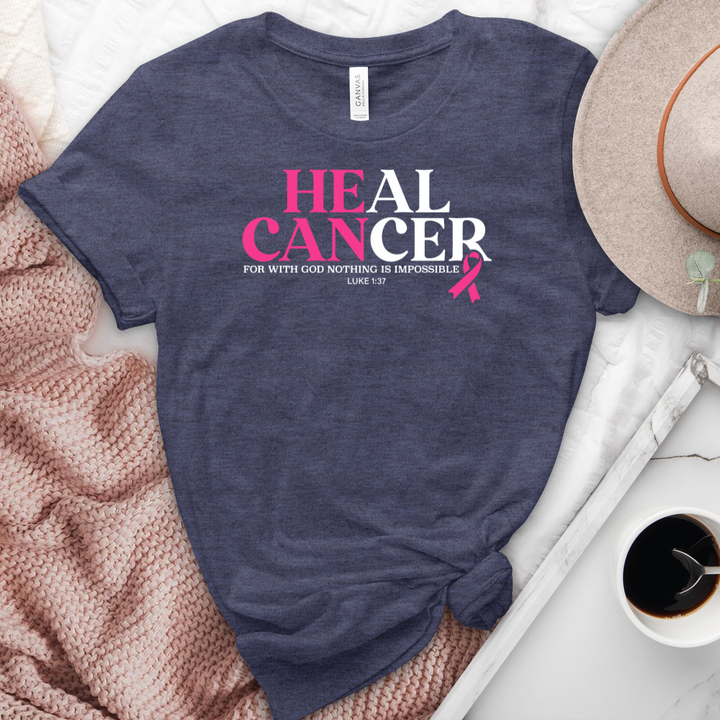 He Can Breast Cancer Awareness Heathered Tee