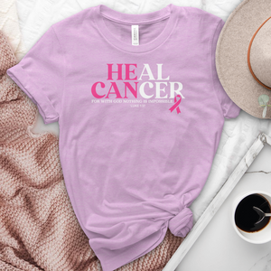 He Can Breast Cancer Awareness Heathered Tee