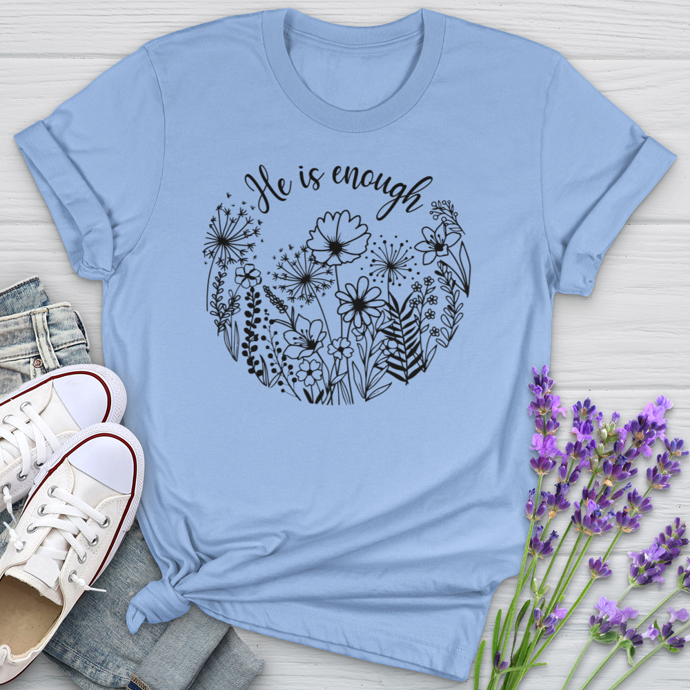 He Is Enough Wildflowers Softstyle Tee