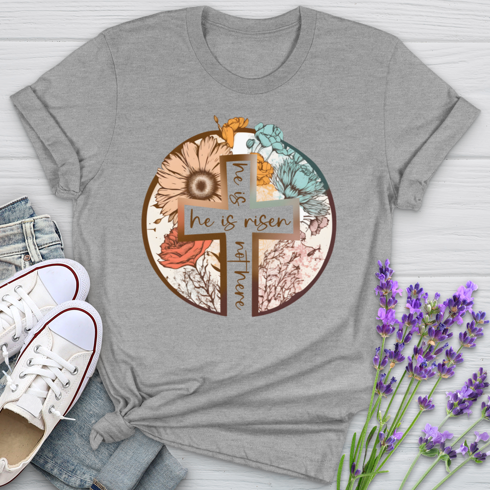 He Is Risen Cross Softstyle Tee