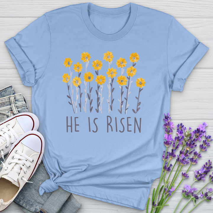 He Is Risen Flowers Softstyle Tee