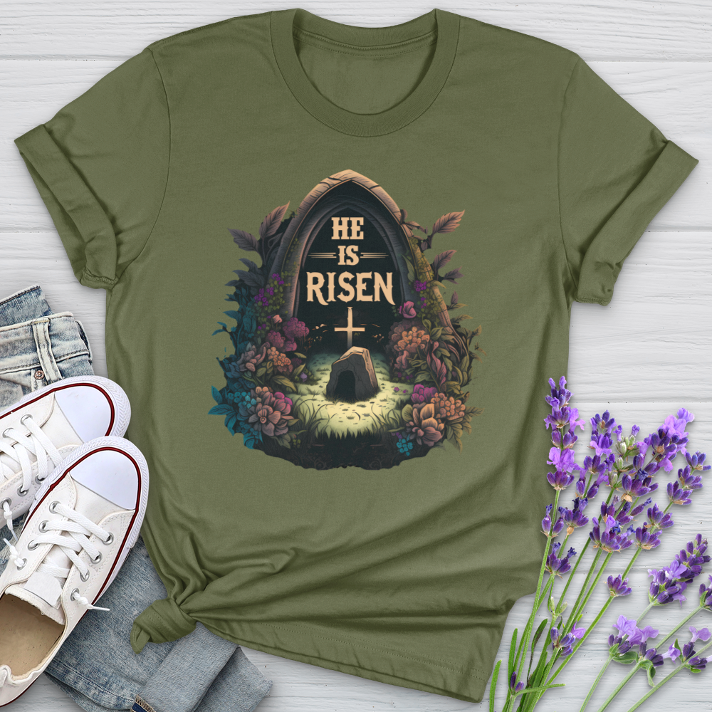 He Is Risen Grave Softstyle Tee