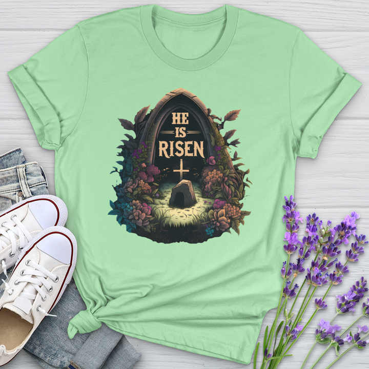 He Is Risen Grave Softstyle Tee