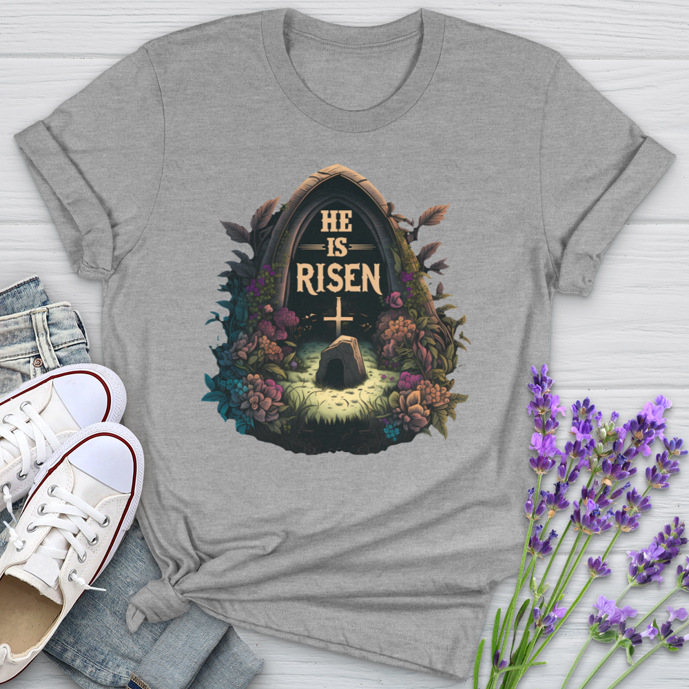 He Is Risen Grave Softstyle Tee