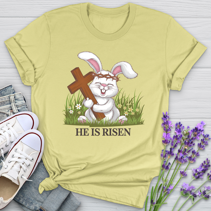 He Is Risen Rabbit Softstyle Tee