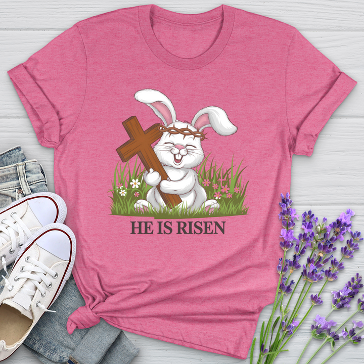 He Is Risen Rabbit Softstyle Tee