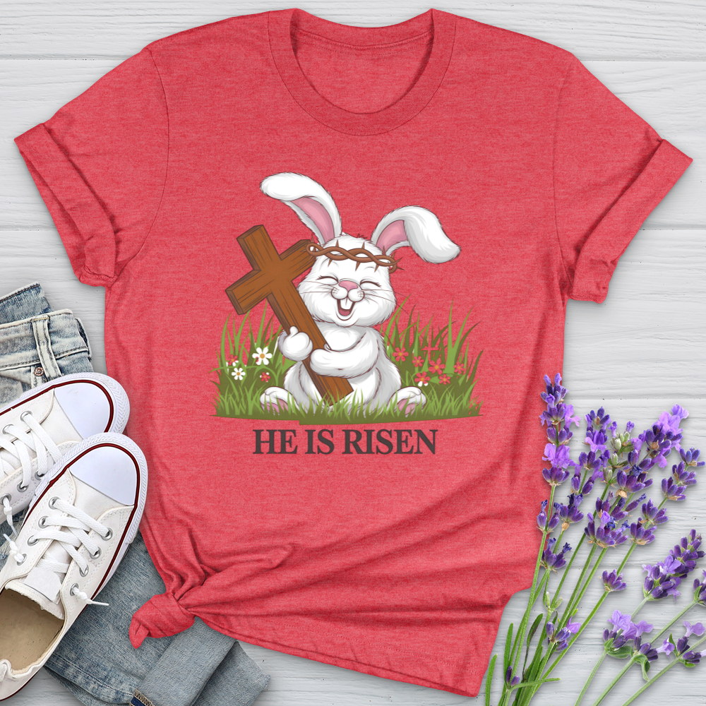 He Is Risen Rabbit Softstyle Tee