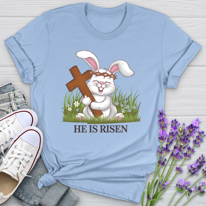 He Is Risen Rabbit Softstyle Tee