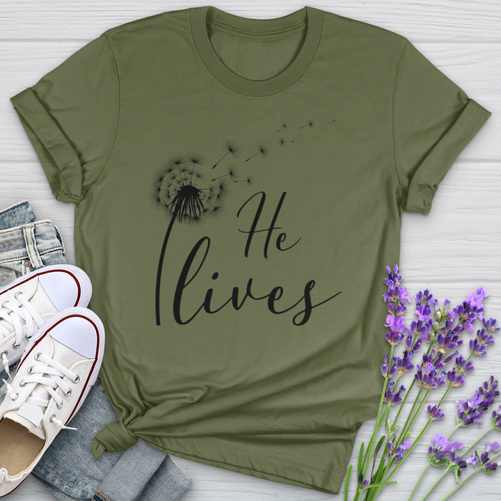 He Lives Dandelion Softstyle Tee