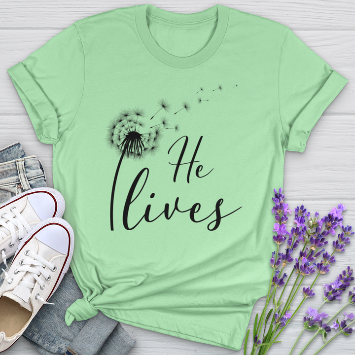 He Lives Dandelion Softstyle Tee