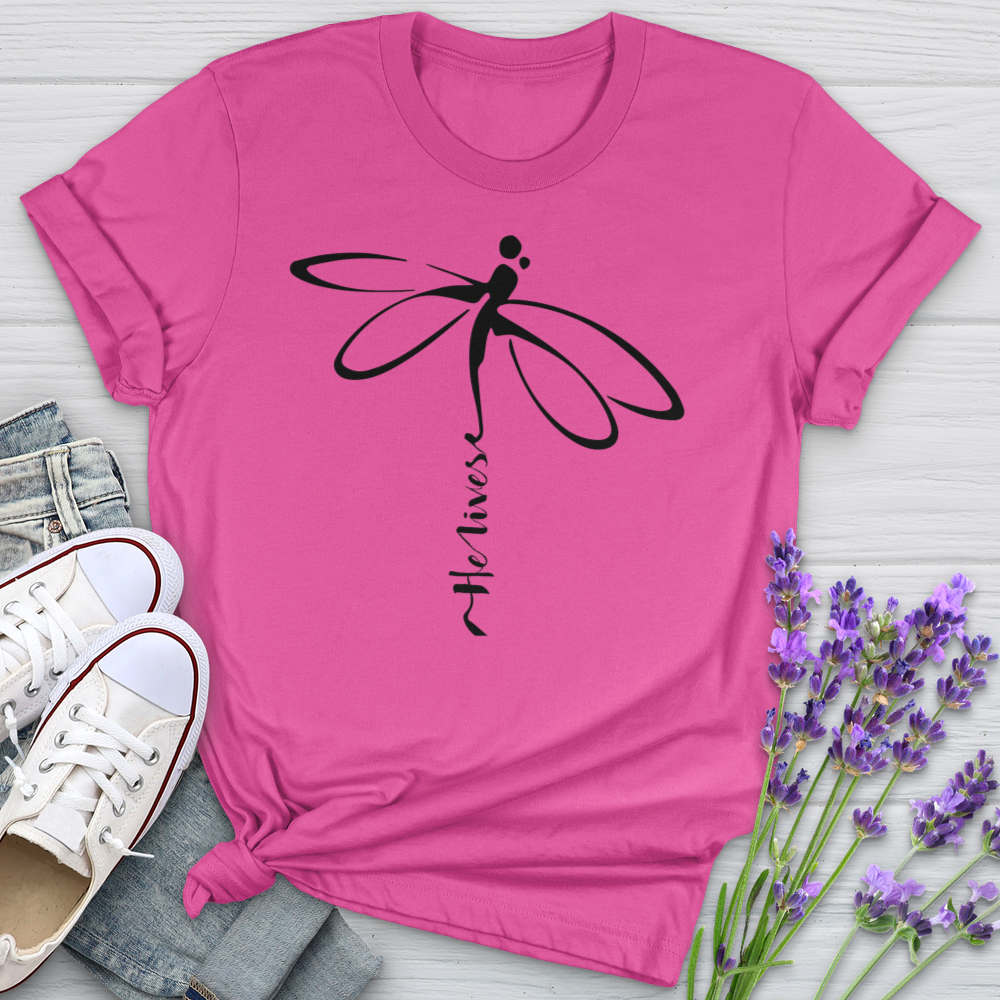 He Lives Dragonfly Softstyle Tee