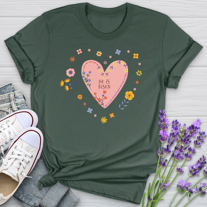 He Lives Pink Heart Softstyle Tee