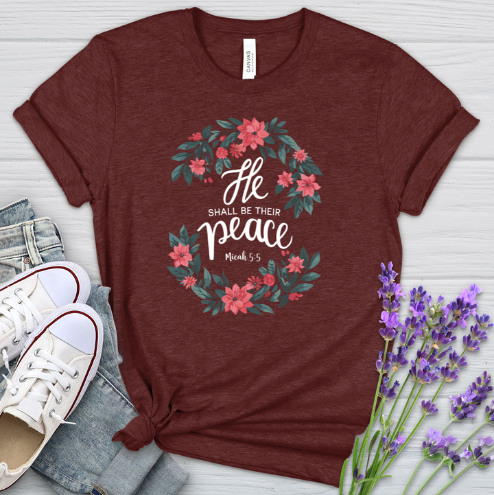 He Shall Be Their Peace Heathered Tee