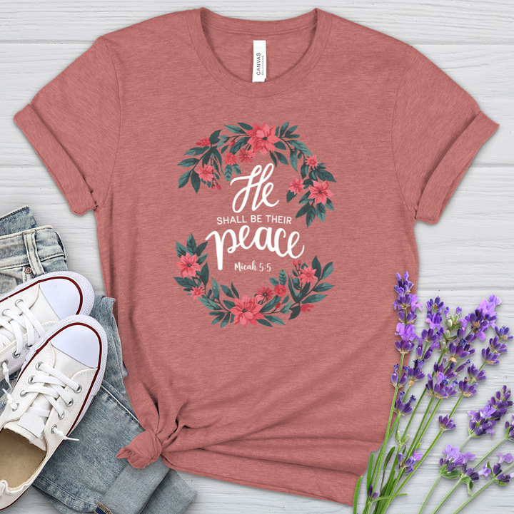 He Shall Be Their Peace Heathered Tee