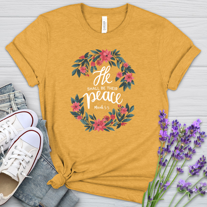 He Shall Be Their Peace Heathered Tee