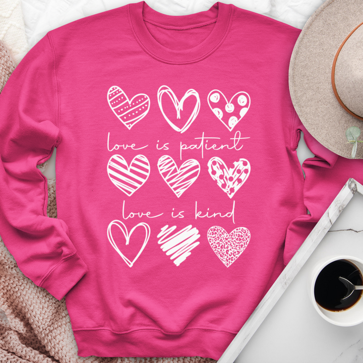 Heart Pattern Crewneck