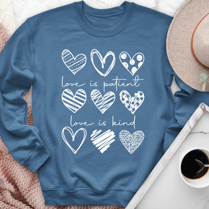 Heart Pattern Crewneck