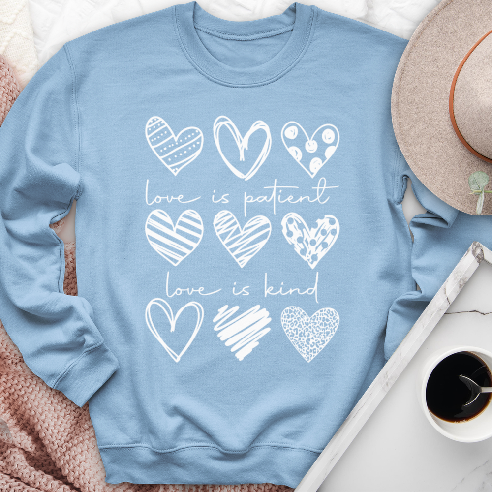 Heart Pattern Crewneck