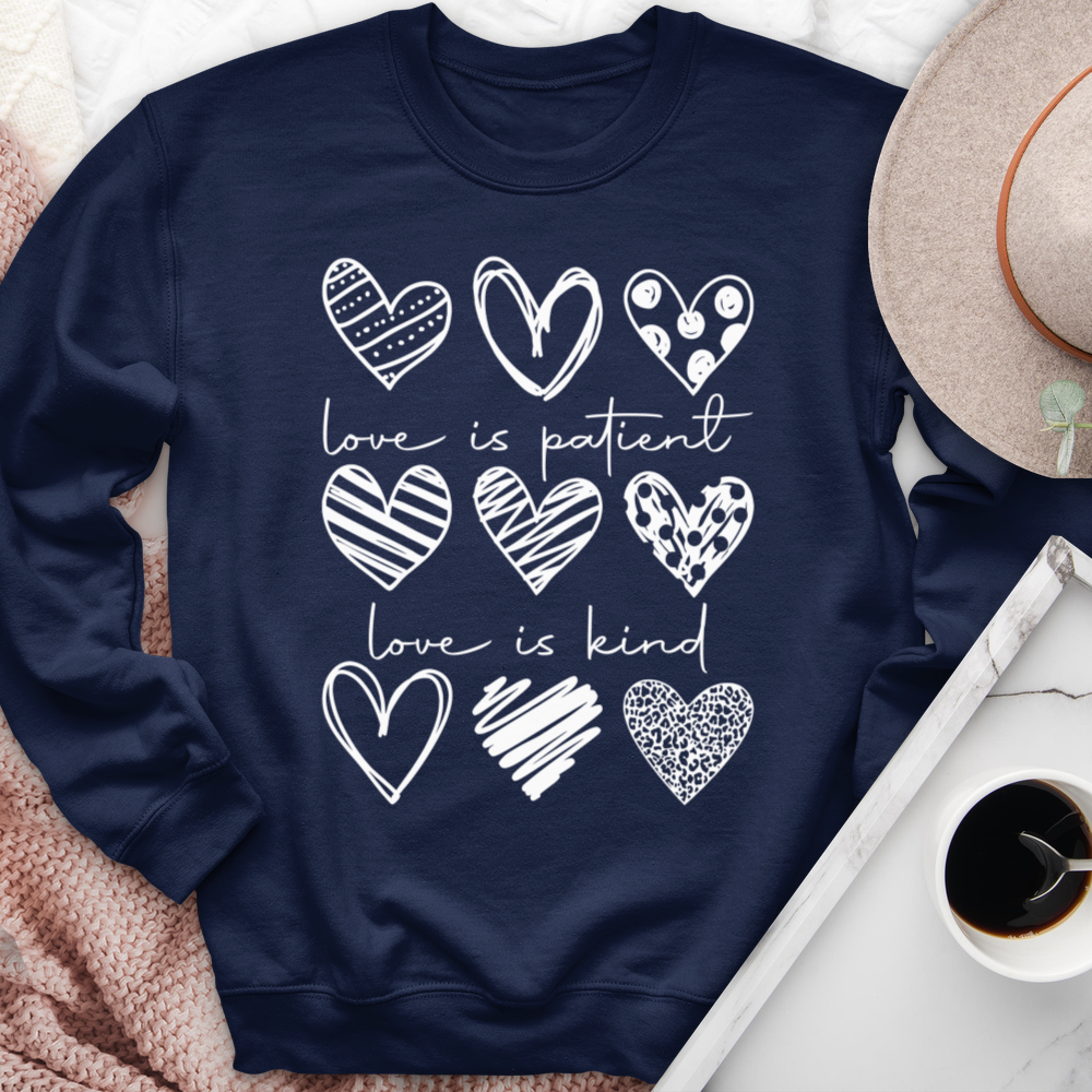 Heart Pattern Crewneck